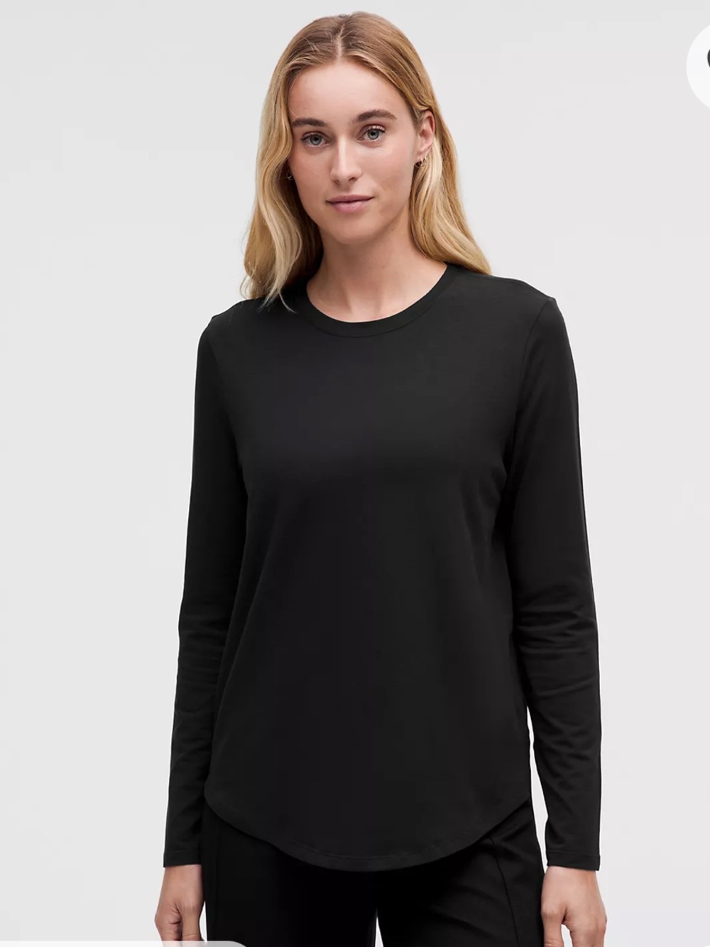 lululemon athletica Black Long-Sleeve Crew Tee